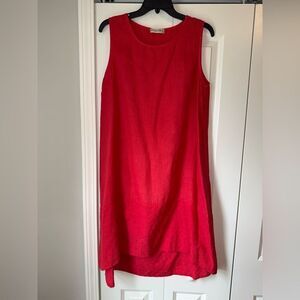 Terzo Millennio Size Medium Red Sleeveless High Low Dress Womens